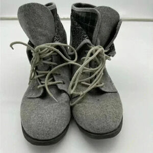 Women's Rock & Candy Fold Down Ankle Lace Up Boots Size 11 Fabric